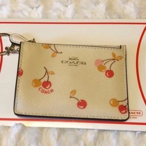 Coach Mini Skinny ID Wallet with Cherry Design